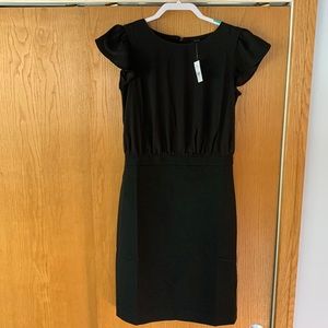 Black flutter sleeve dress - Ann Taylor